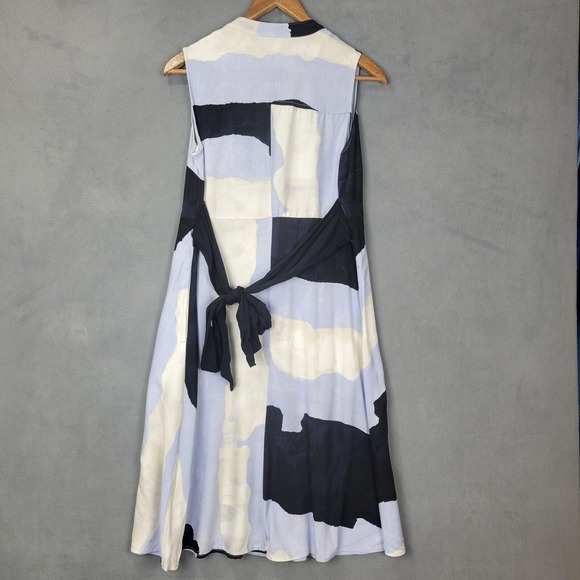 Nic+Zoe Shirt Dress Womens Petite S Multicolor Geometric Sleeveless Button-Front - Picture 5 of 7
